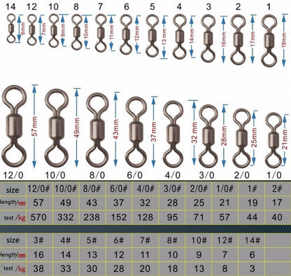 FISH 10pcs Eight-character 8-character swivel connector