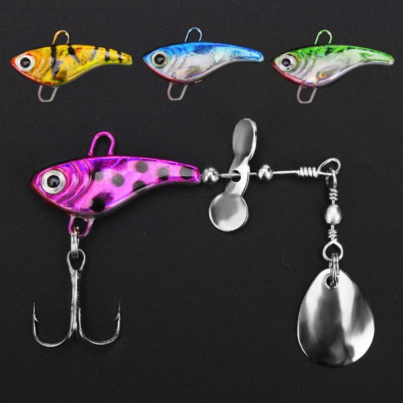 Lead fish-shaped lure rotating sequin lure