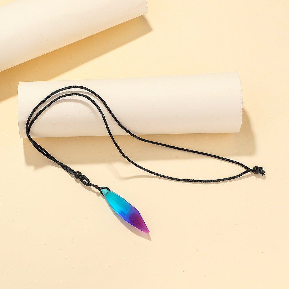 magic color resin pendant