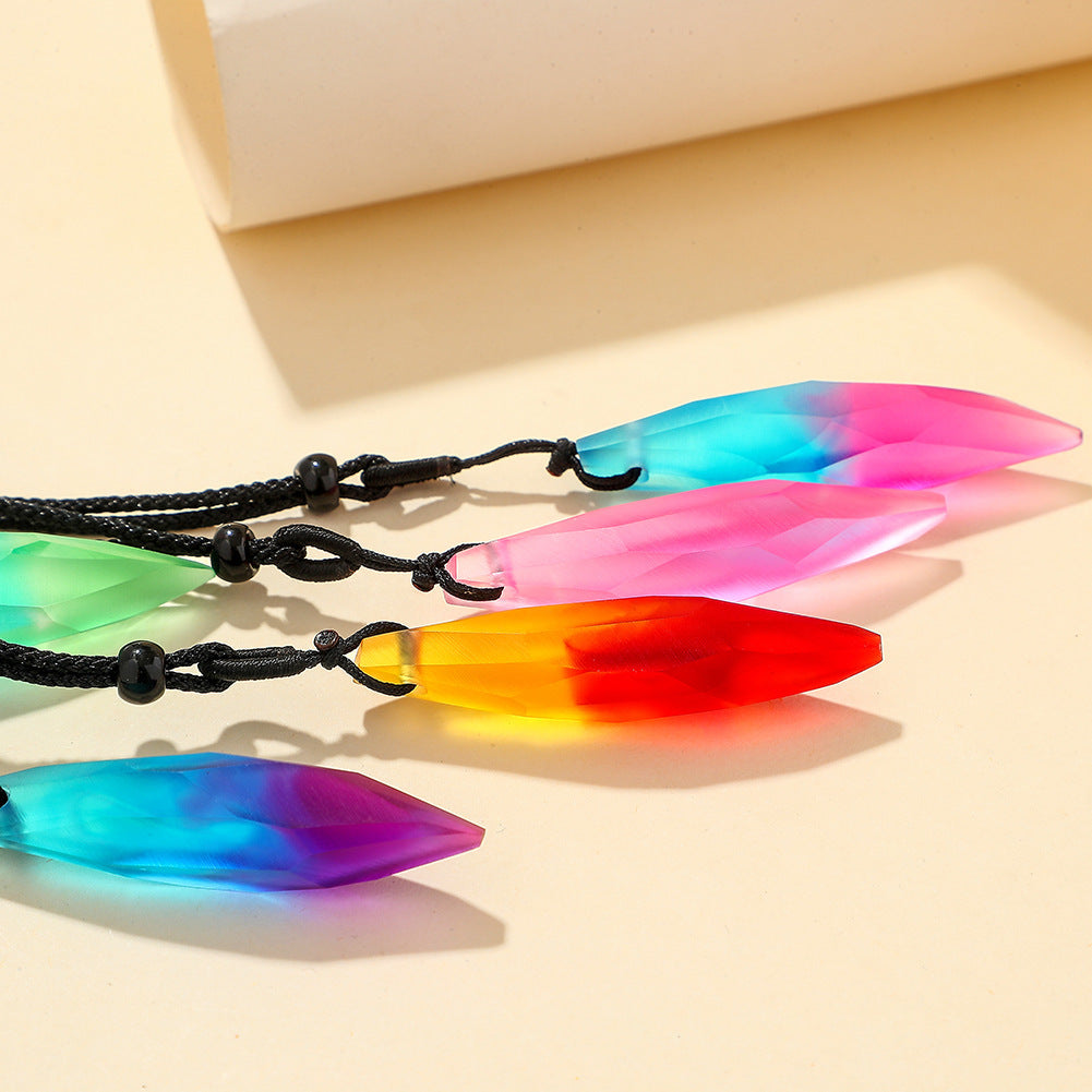 magic color resin pendant