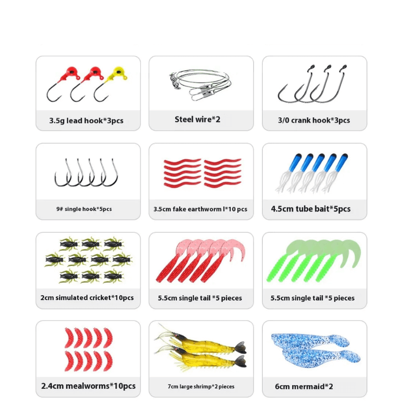 🎁 141-Piece Fishing Lure Gift Set