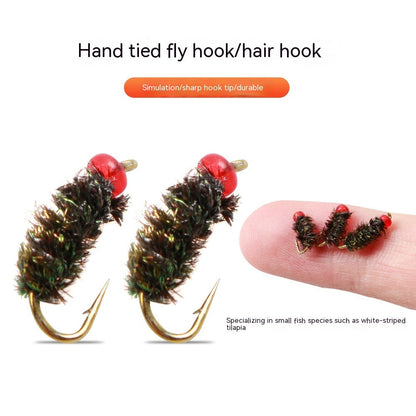 Hair Hook Worm Hook With White Mouth Bait