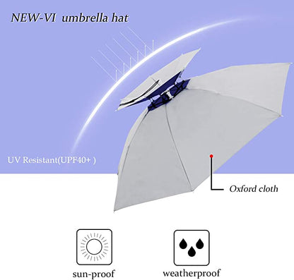 Double Layer Folding Compact Umbrella Hat