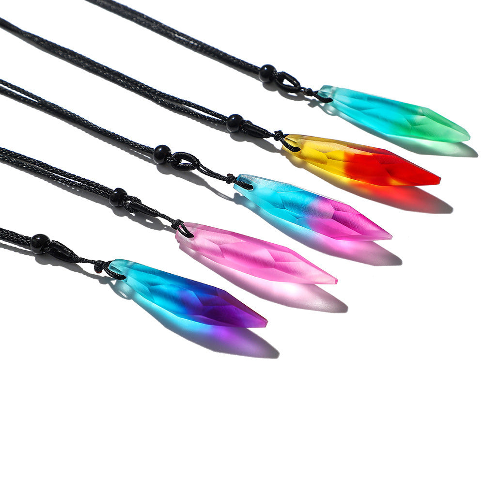 magic color resin pendant
