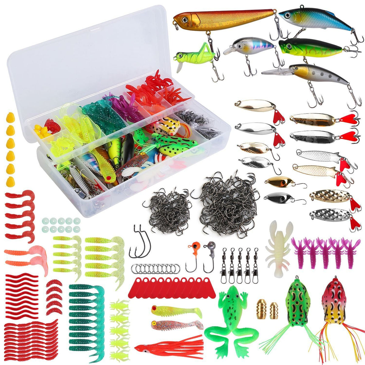 375Pcs Fishing Baits set