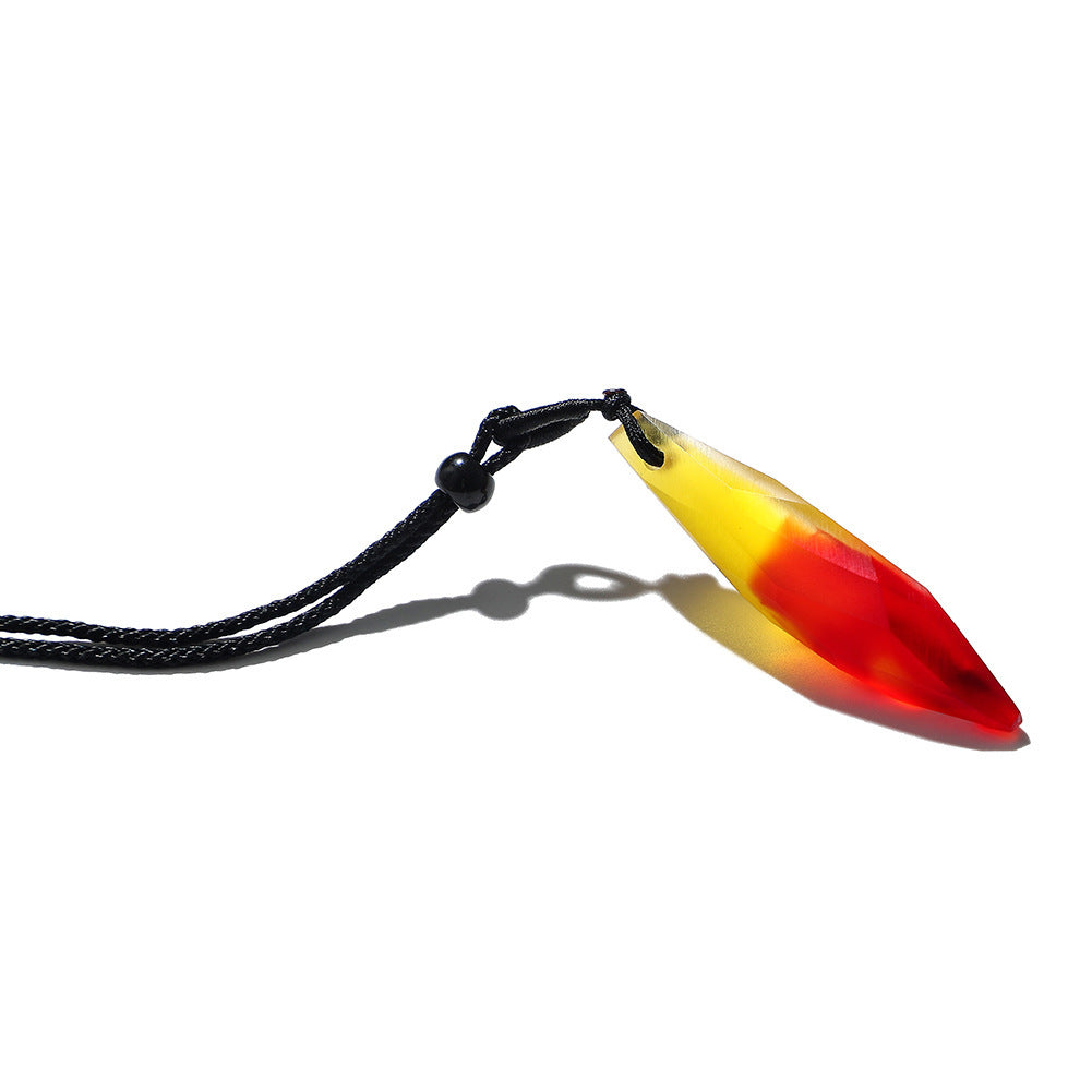magic color resin pendant