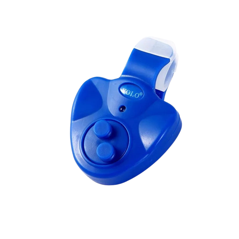 Blue and white device with 'Yolo' branding on a white background