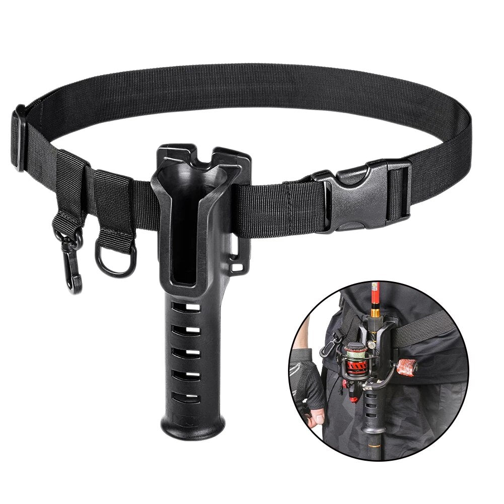 Portable fishing rod holder for waist, ideal for fishing trips, ensures your rod stays safe and within reach