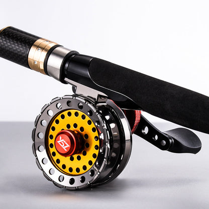 Vented fly fishing reel offering precision and lightweight handling.