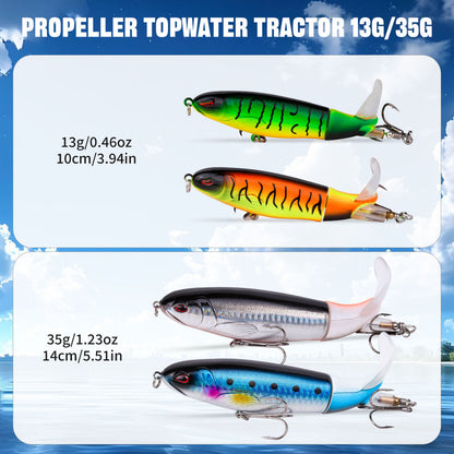 25-Piece Topwater Propeller & Frog Bait Set for Bass