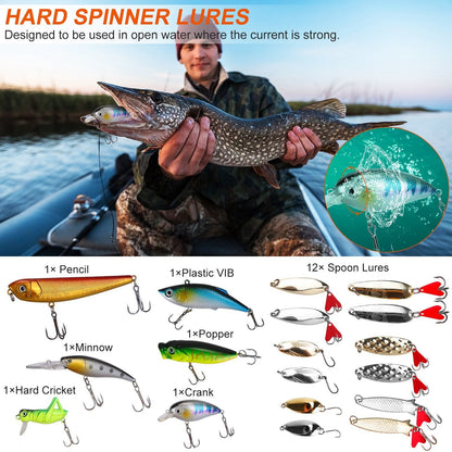 375Pcs Fishing Baits set