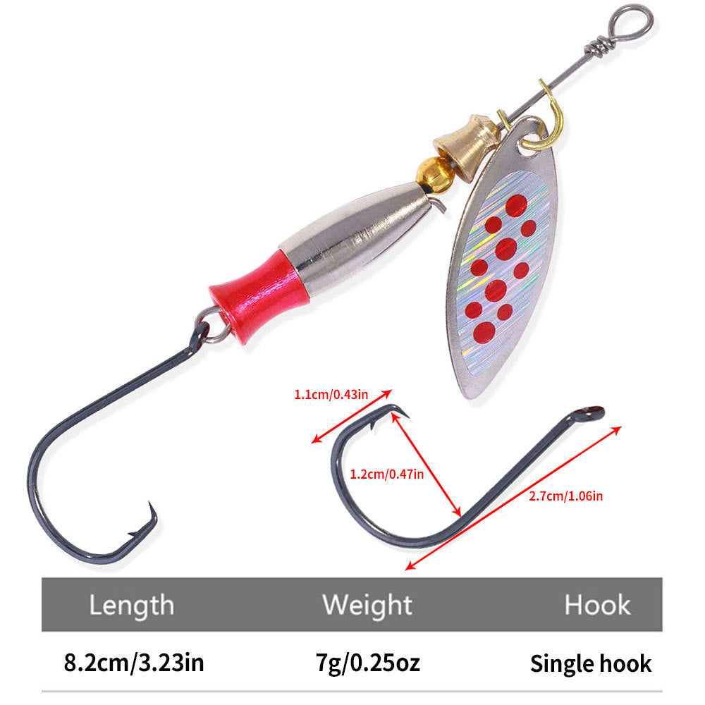 Spinner Spoon Bass Lure Metal Sequins